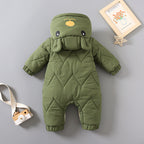 FrostNest™ – Padded Baby Winter Romper with Hat