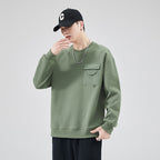 Pull ample à col rond pour homme (automne)