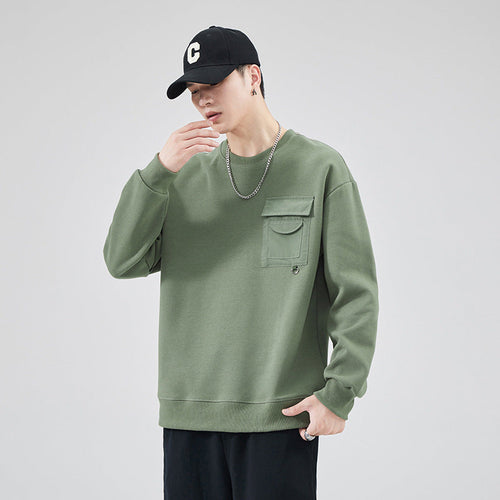 Pull ample à col rond pour homme (automne)