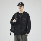Pull ample à col rond pour homme (automne)