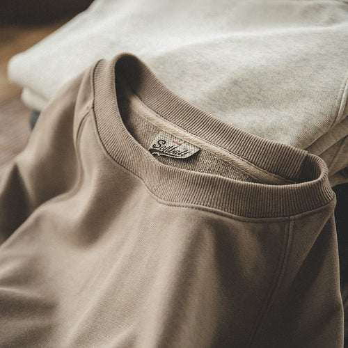 Men's Retro Washed Heavy Fabric Crewneck Sweater – Vintage Casual