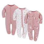 MiniSnug™ – Grenouillère à manches longues pour bébé avec imprimé animal