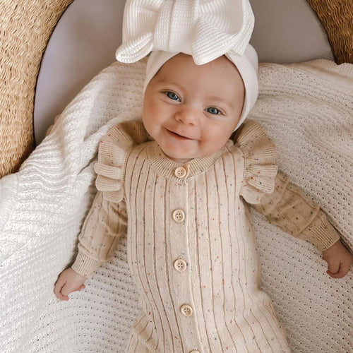 KnitNest™ – Autumn Cotton Baby Romper