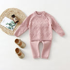KnitNest™ – Knitted Baby Sweater & Pants Set