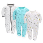 MiniSnug™ – Grenouillère à manches longues pour bébé avec imprimé animal