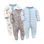 MiniSnug™ – Grenouillère à manches longues pour bébé avec imprimé animal