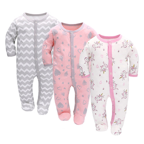 MiniSnug™ – Grenouillère à manches longues pour bébé avec imprimé animal