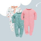 MiniSnug™ – Grenouillère à manches longues pour bébé avec imprimé animal