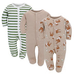 MiniSnug™ – Grenouillère à manches longues pour bébé avec imprimé animal