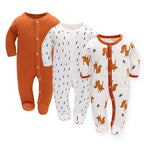 MiniSnug™ – Grenouillère à manches longues pour bébé avec imprimé animal