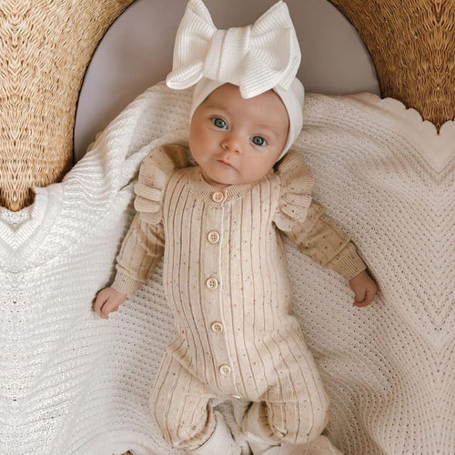 KnitNest™ – Autumn Cotton Baby Romper