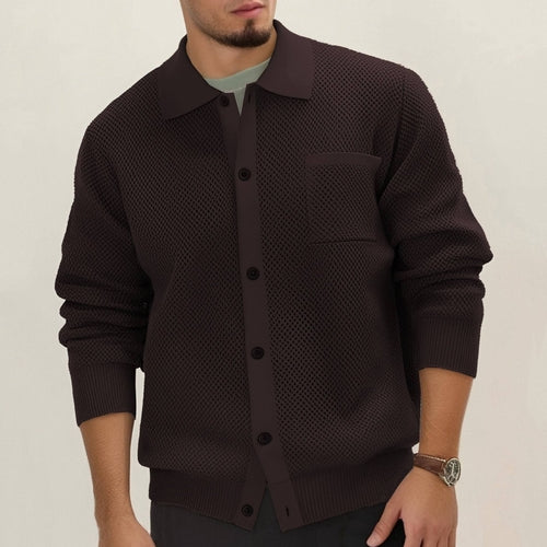 Manteau-gilet en maille dense, style européen et américain