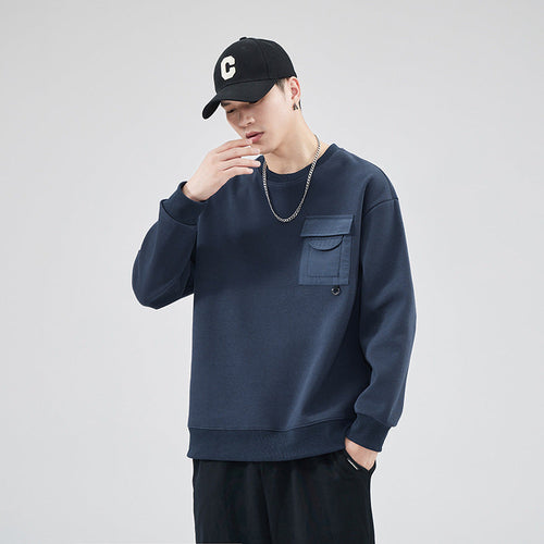 Pull ample à col rond pour homme (automne)