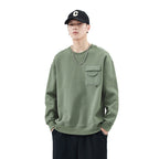 Pull ample à col rond pour homme (automne)