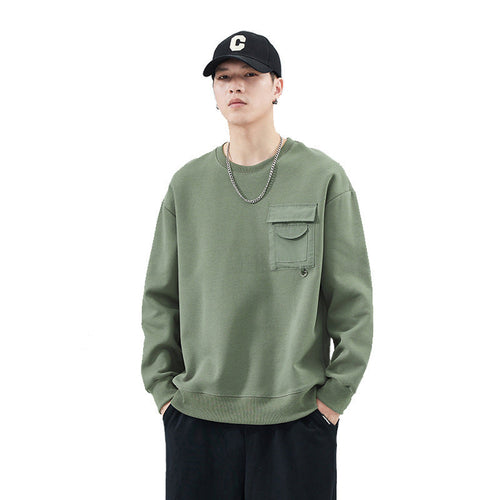 Pull ample à col rond pour homme (automne)
