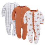 MiniSnug™ – Grenouillère à manches longues pour bébé avec imprimé animal