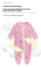 MiniSnug™ – Grenouillère à manches longues pour bébé avec imprimé animal