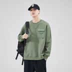 Pull ample à col rond pour homme (automne)