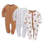 MiniSnug™ – Grenouillère à manches longues pour bébé avec imprimé animal